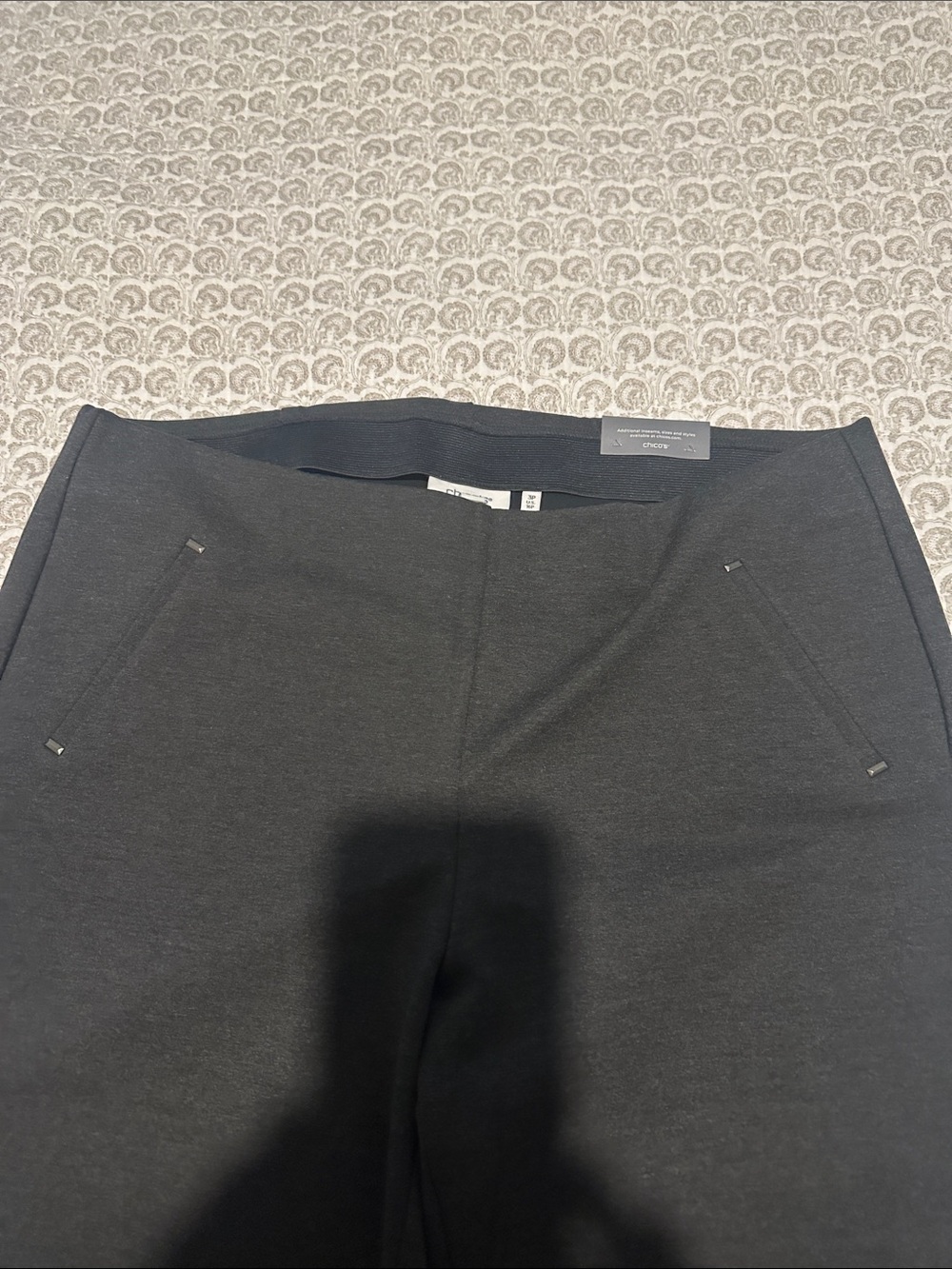 Charcoal Stretch Knit Pants